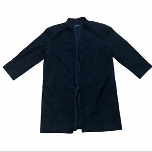 Eileen Fisher Open Front Textured Jacket Coat Med